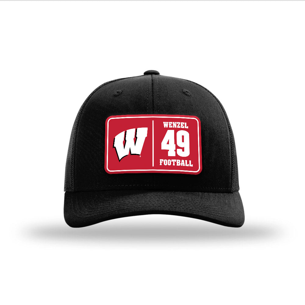 Wisconsin - NCAA Football : Ben Wenzel - Suede Patch Snapback Trucker Hat-0