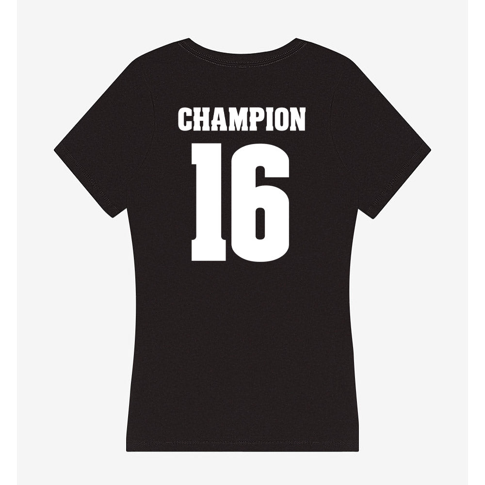 Wisconsin - NCAA Women's Volleyball : Decelise Champion - Classic Shersey Women's V-Neck T-Shirt-1