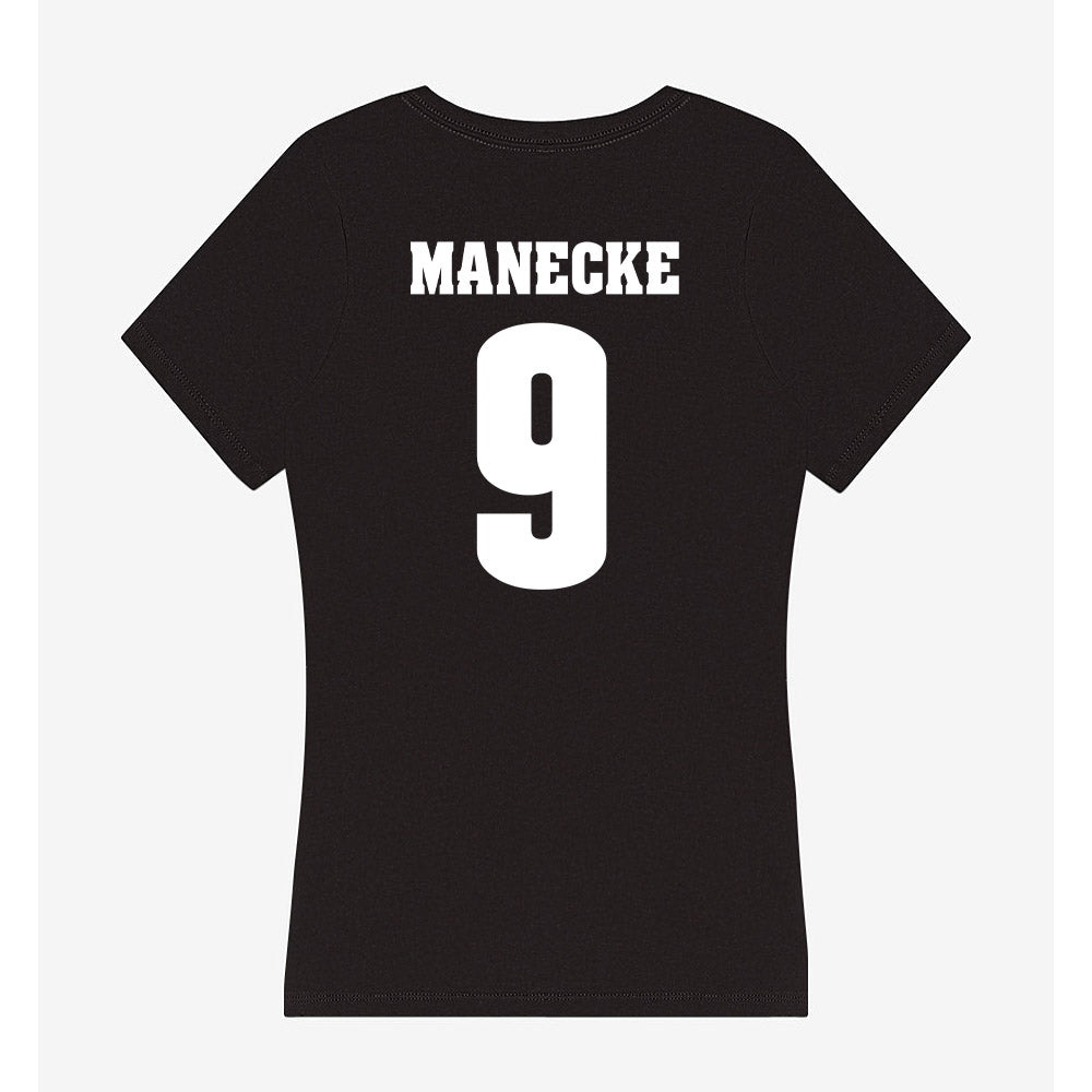 Wisconsin - NCAA Women's Volleyball : Jane Manecke - Classic Shersey Women's V-Neck T-Shirt-1