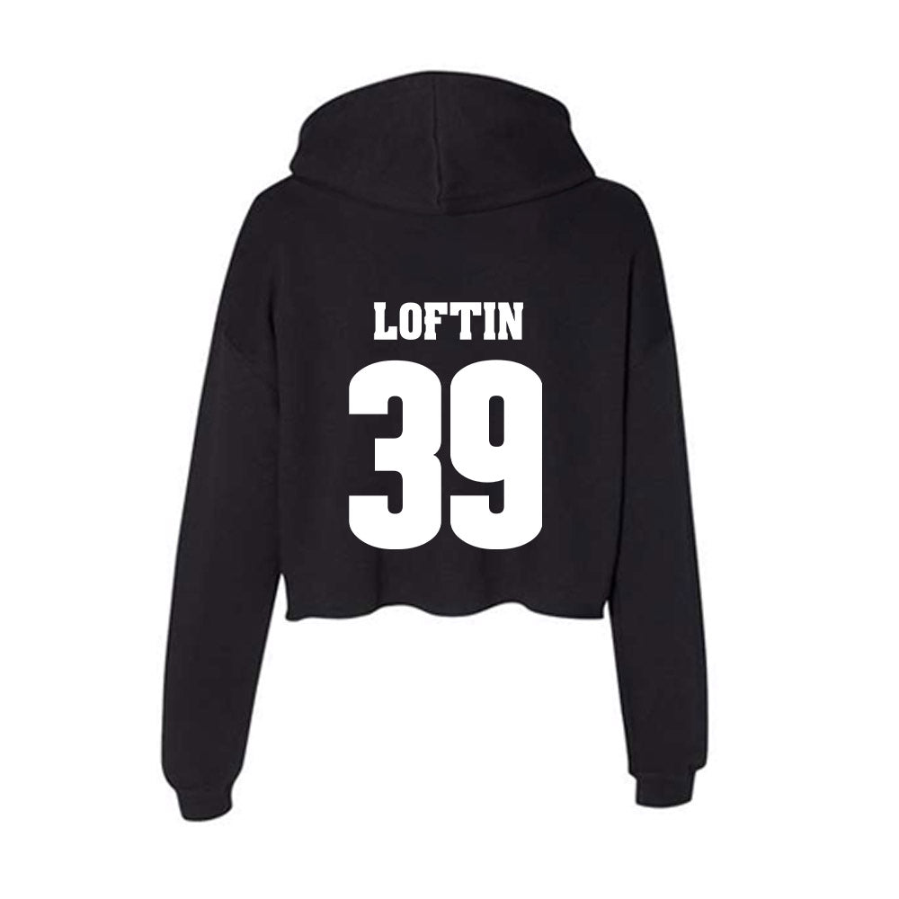 Wisconsin - NCAA Football : Jayden Loftin - Classic Shersey Women's Crop Fleece Hooded Sweatshirt-1