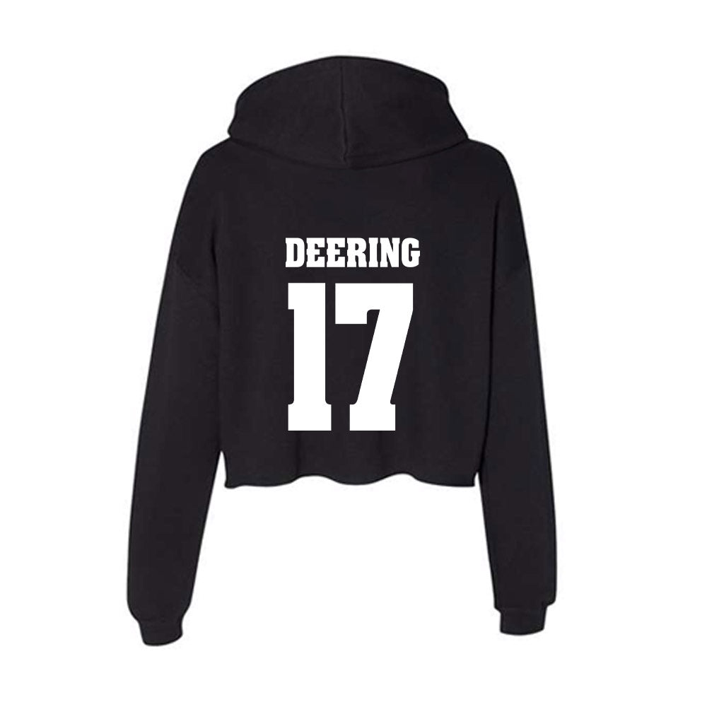 Wisconsin - NCAA Men's Ice Hockey : Grady Deering - Classic Shersey Women's Crop Fleece Hoodie-1