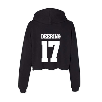 Wisconsin - NCAA Men's Ice Hockey : Grady Deering - Classic Shersey Women's Crop Fleece Hoodie-1