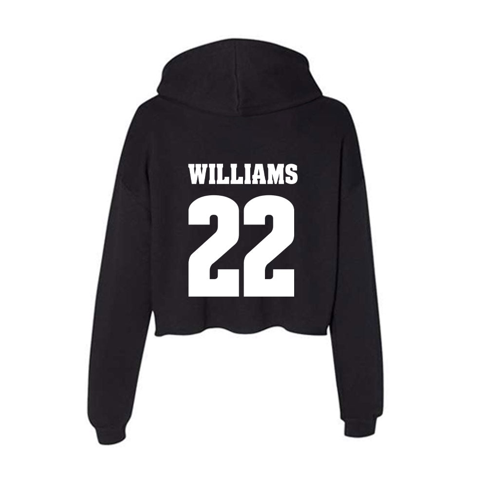 Wisconsin - NCAA Football : jaylen williams - Classic Shersey Women's Crop Fleece Hooded Sweatshirt-1