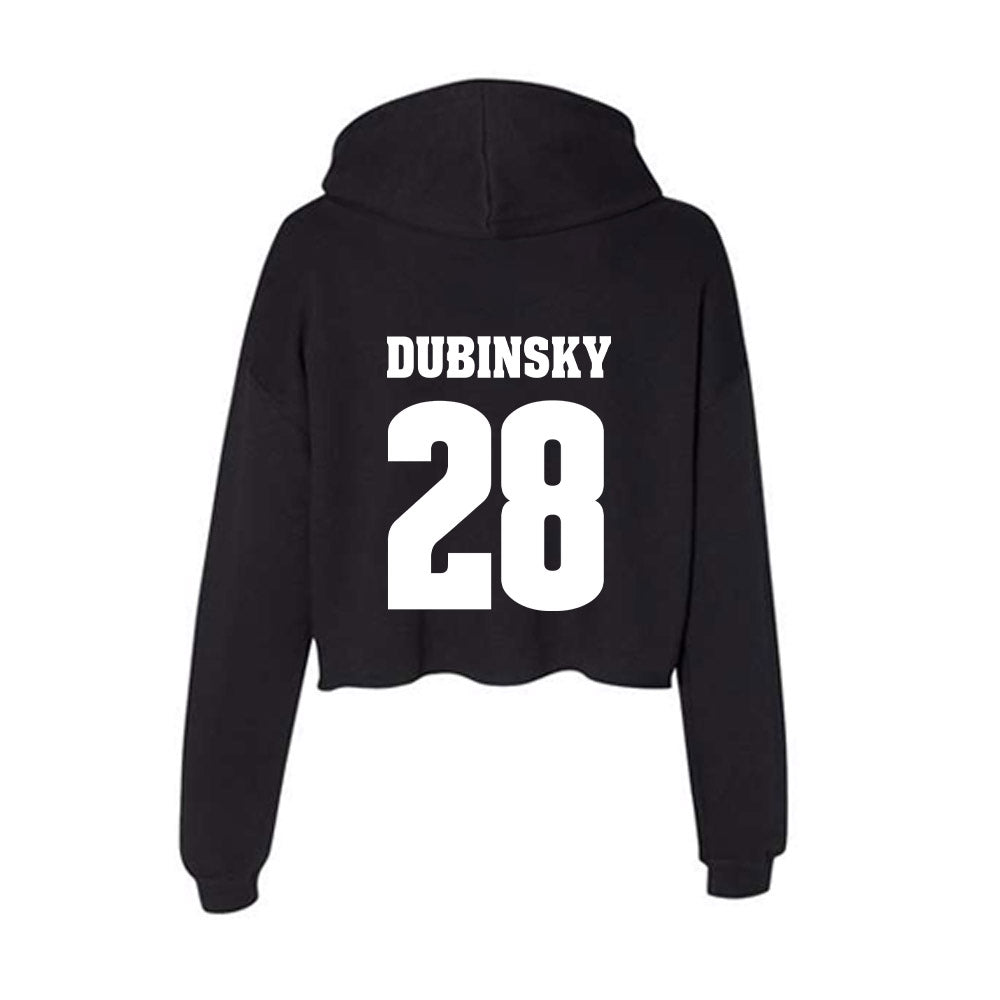 Wisconsin - NCAA Men's Ice Hockey : Aiden Dubinsky - Classic Shersey Women's Crop Fleece Hoodie-1