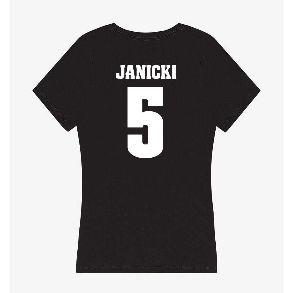 Wisconsin - NCAA Men's Basketball : Jack Janicki - Classic Shersey Women's V-Neck T-Shirt-1