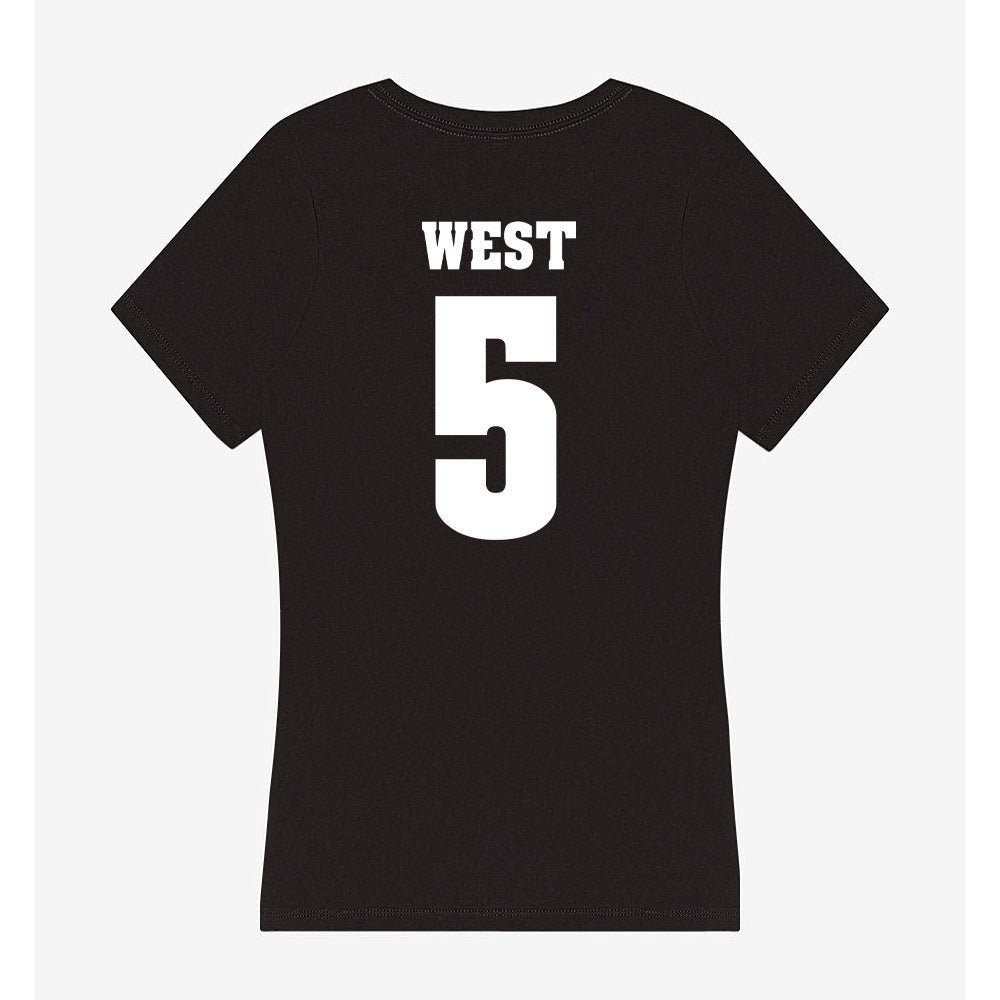 Wisconsin - NCAA Football : Bryce West - Classic Shersey Women's V-Neck T-Shirt-1