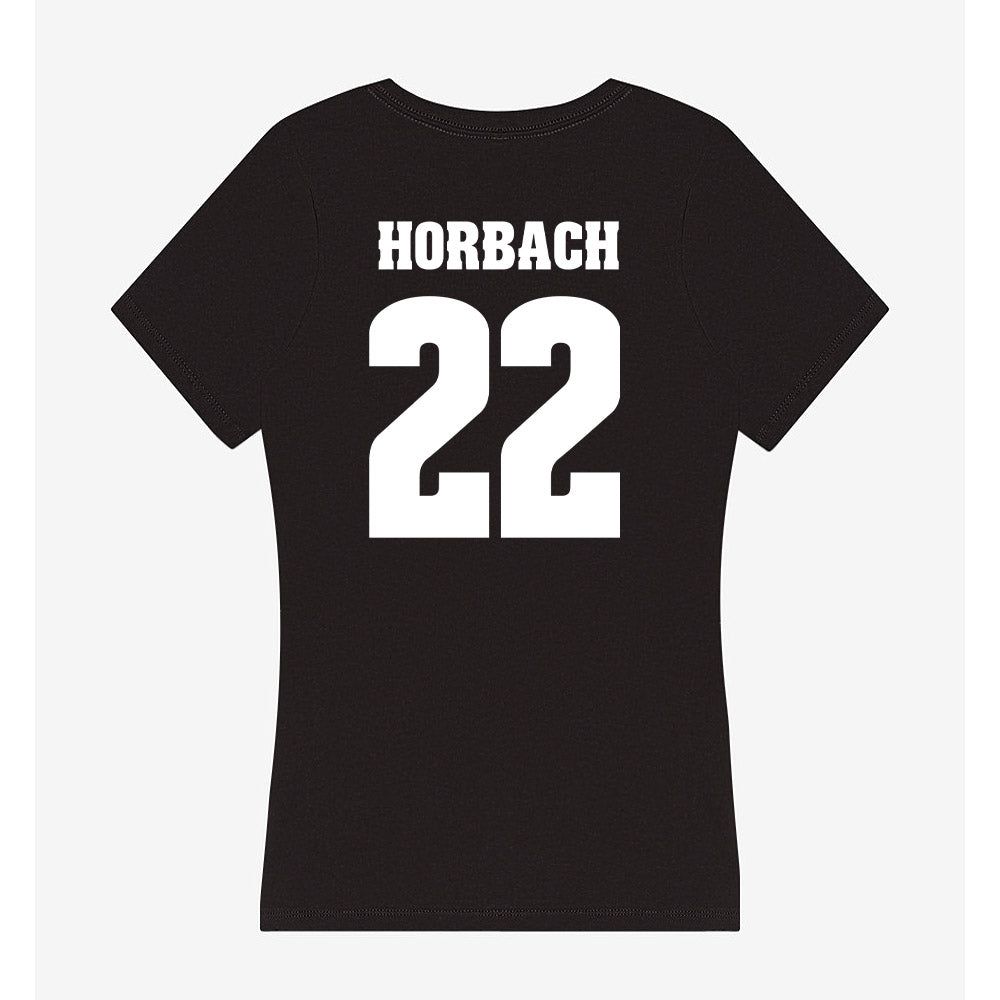 Wisconsin - NCAA Men's Ice Hockey : Jack Horbach - Classic Shersey Women's V-Neck T-Shirt-1