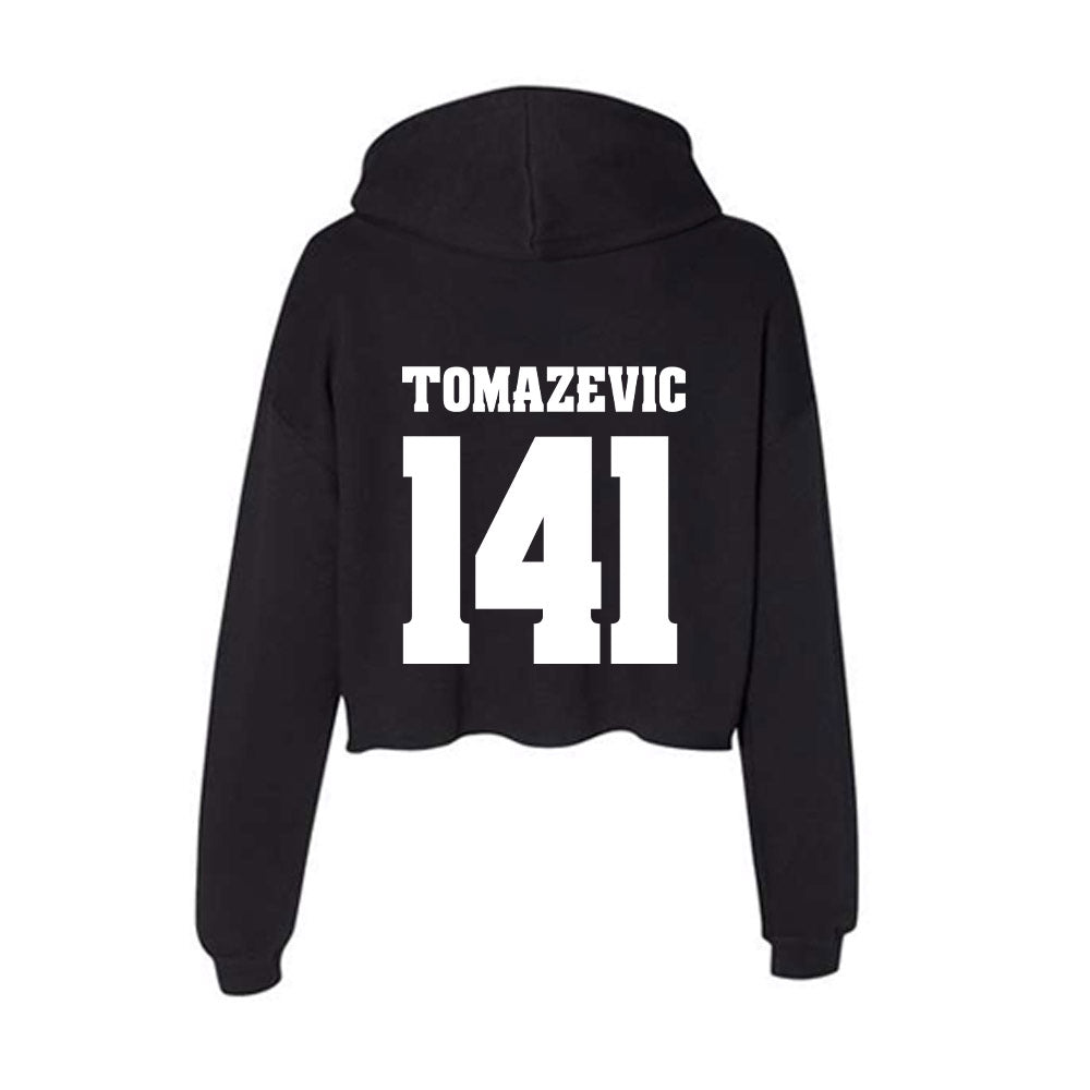 Wisconsin - NCAA Wrestling : Peter Tomazevic - Classic Shersey Women's Crop Fleece Hoodie-1