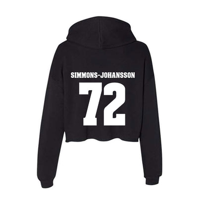 Wisconsin - NCAA Football : Lucas Simmons-Johansson - Classic Shersey Women's Crop Fleece Hoodie-1