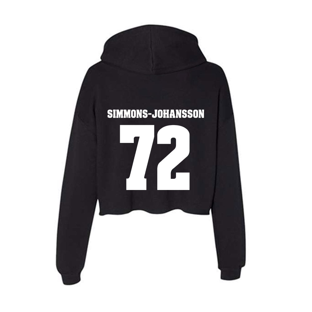 Wisconsin - NCAA Football : Lucas Simmons-Johansson - Classic Shersey Women's Crop Fleece Hoodie-1