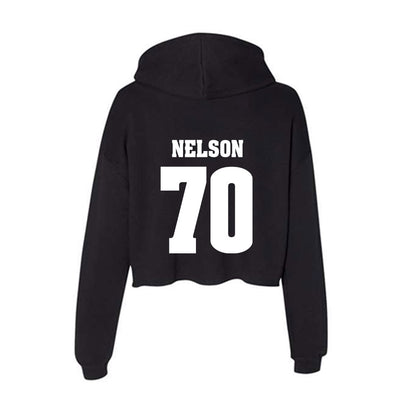 Wisconsin - NCAA Football : Barrett Nelson - Classic Shersey Women's Crop Fleece Hoodie-1