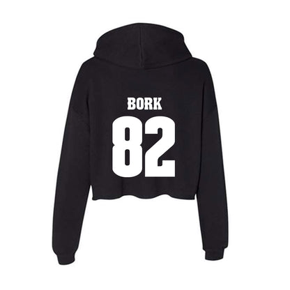 Wisconsin - NCAA Football : Emmett Bork - Classic Shersey Women's Crop Fleece Hoodie-1