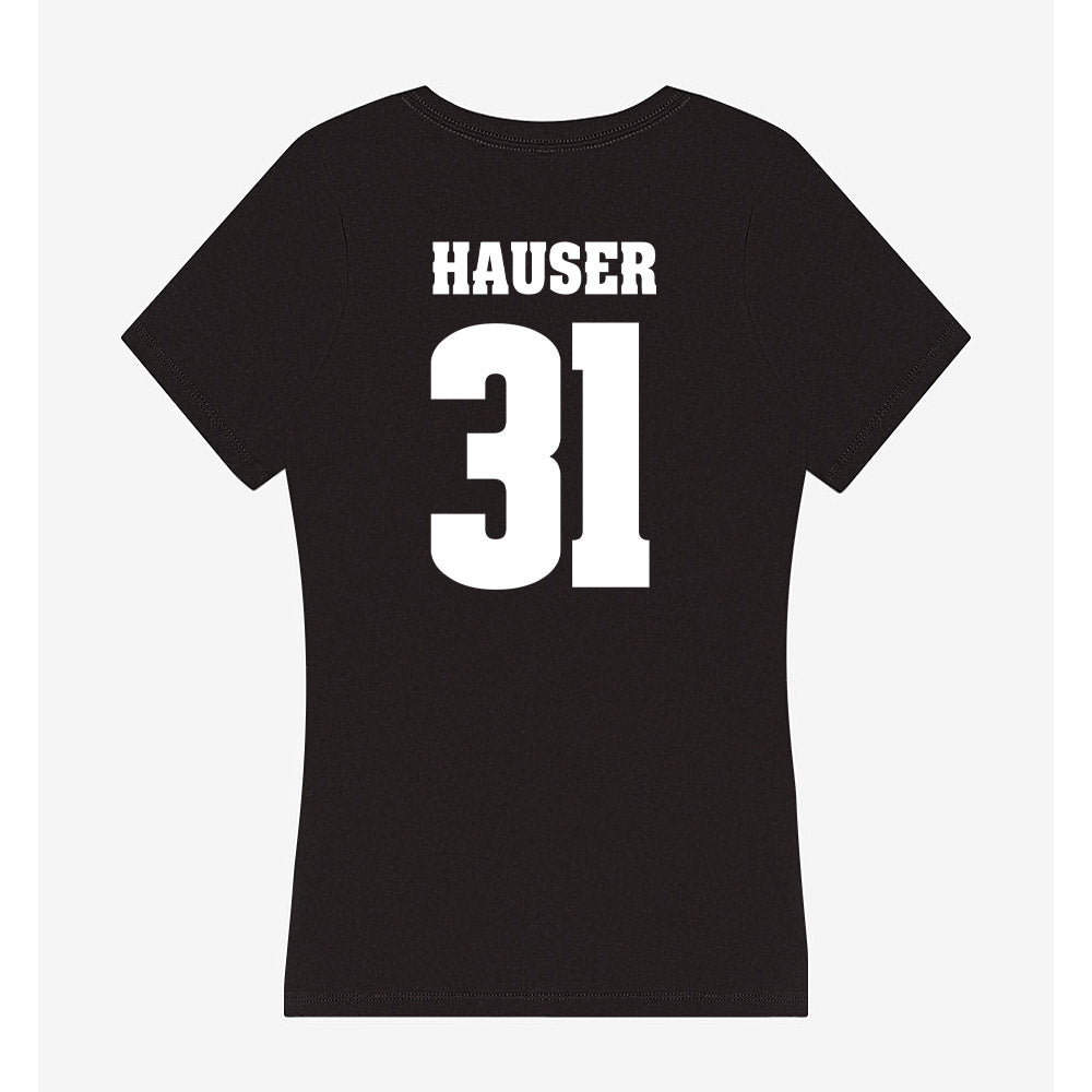 Wisconsin - NCAA Men's Ice Hockey : Daniel Hauser - Classic Shersey Women's V-Neck T-Shirt-1