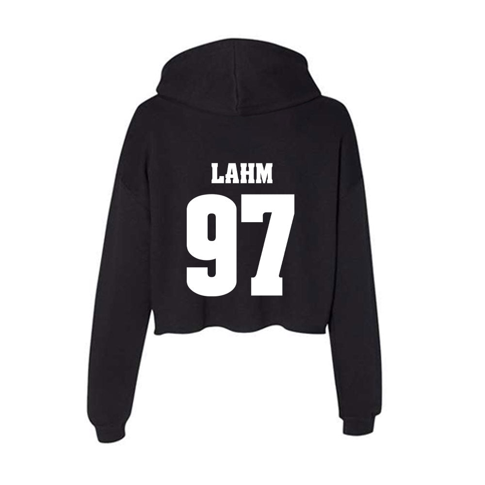 Wisconsin - NCAA Football : Gavin Lahm - Classic Shersey Women's Crop Fleece Hoodie-1