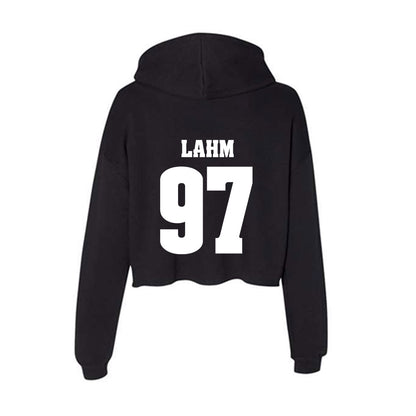Wisconsin - NCAA Football : Gavin Lahm - Classic Shersey Women's Crop Fleece Hoodie-1