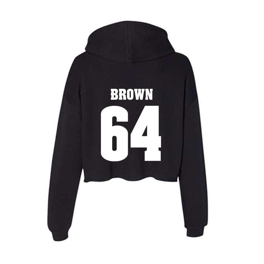 Wisconsin - NCAA Football : Evan Brown - Classic Shersey Women's Crop Fleece Hoodie-1