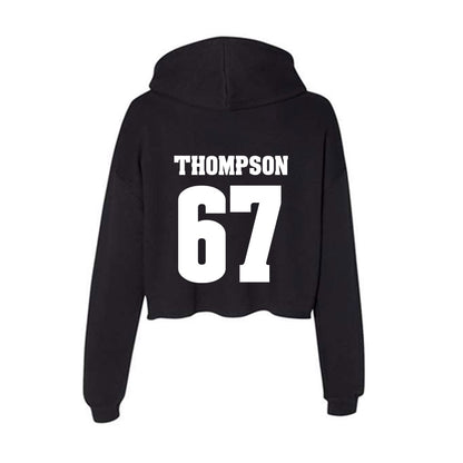 Wisconsin - NCAA Women's Volleyball : Halle Thompson - Classic Shersey Women's Crop Fleece Hoodie-1