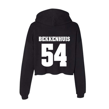 Wisconsin - NCAA Football : Brady Bekkenhuis - Classic Shersey Women's Crop Fleece Hoodie-1