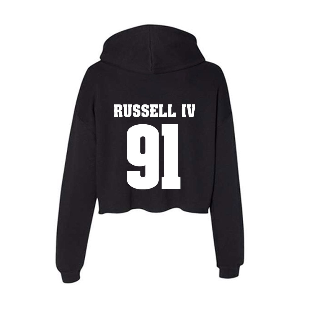 Wisconsin - NCAA Football : Hammond Russell IV - Classic Shersey Women's Crop Fleece Hoodie-1