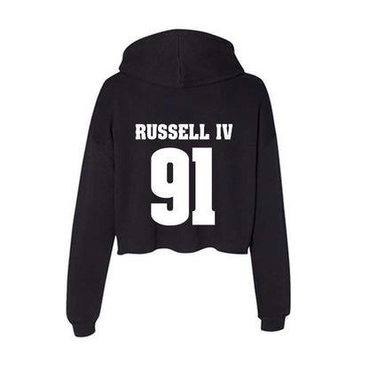 Wisconsin - NCAA Football : Hammond Russell IV - Classic Shersey Women's Crop Fleece Hoodie-1