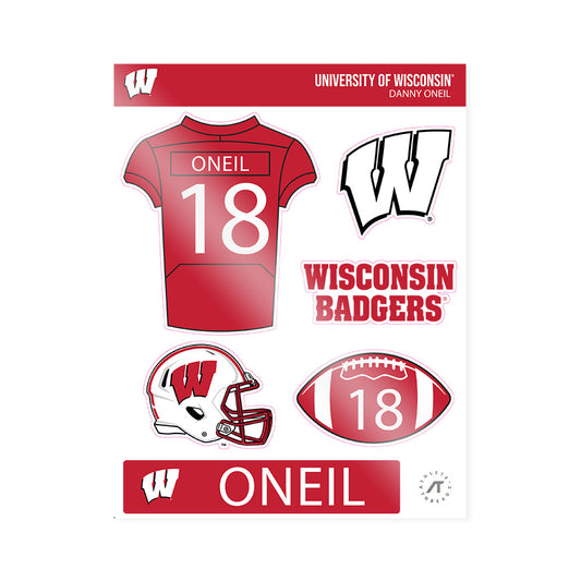 Wisconsin - NCAA Football : Danny ONeil - Sticker Sheet-0