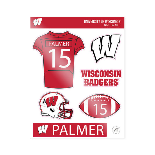 Wisconsin - NCAA Football : Nate Palmer - Sticker Sheet-0