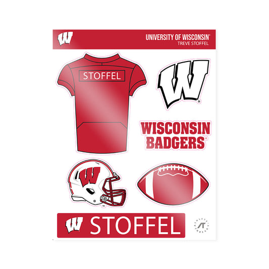 Wisconsin - NCAA Football : Treve Stoffel - Sticker Sheet-0
