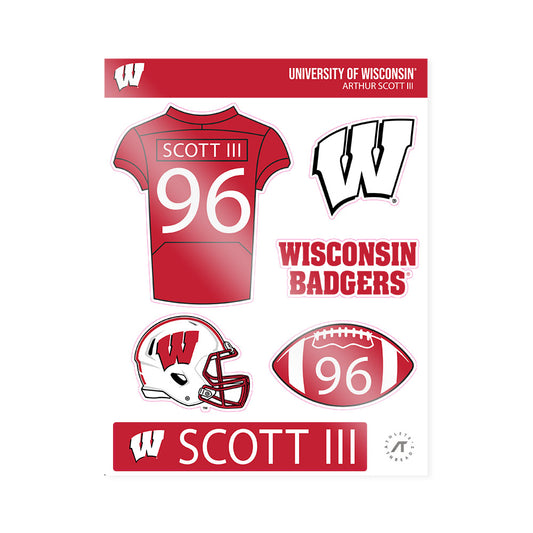 Wisconsin - NCAA Football : Arthur Scott III - Sticker Sheet-0