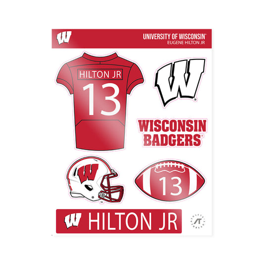 Wisconsin - NCAA Football : Eugene Hilton Jr - Sticker Sheet-0