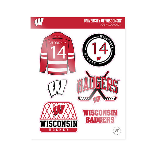 Wisconsin - NCAA Men's Ice Hockey : Joe Palodichuk - Sticker Sheet-0