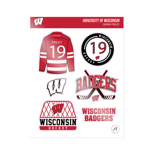 Wisconsin - NCAA Men's Ice Hockey : Quinn Finley - Sticker Sheet-0