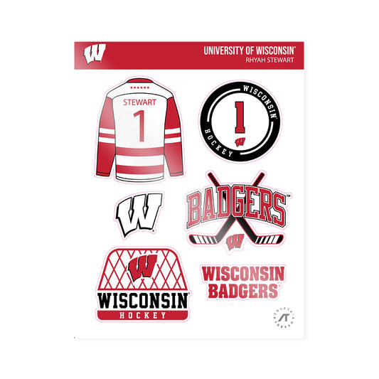 Wisconsin - NCAA Women's Ice Hockey : Rhyah Stewart - Sticker Sheet-0