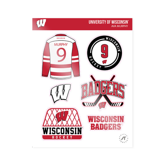Wisconsin - NCAA Women's Ice Hockey : Ava Murphy - Sticker Sheet-0