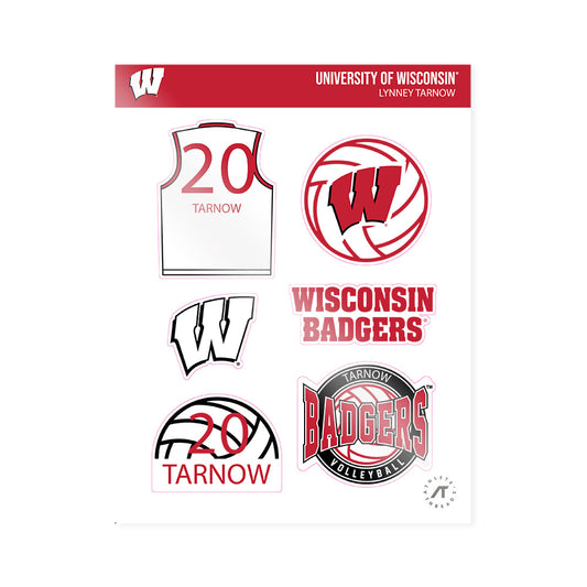 Wisconsin - NCAA Women's Volleyball : Lynney Tarnow - Sticker Sheet-0