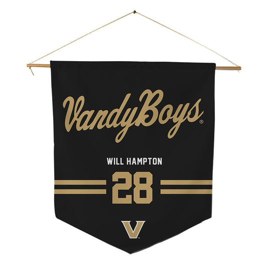 Vanderbilt - NCAA Baseball : Will Hampton - Pennant - 18" x 21"-0