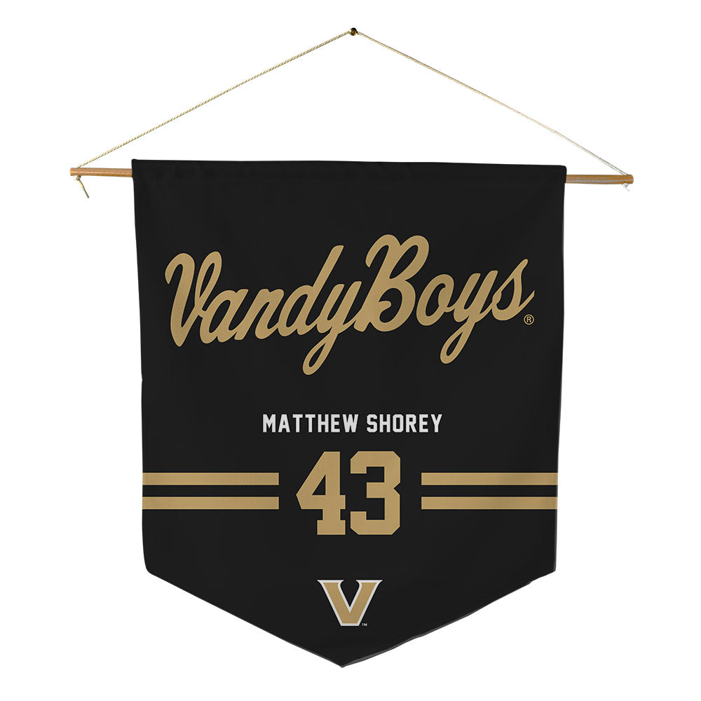 Vanderbilt - NCAA Baseball : Matthew Shorey - Pennant - 18" x 21"-0