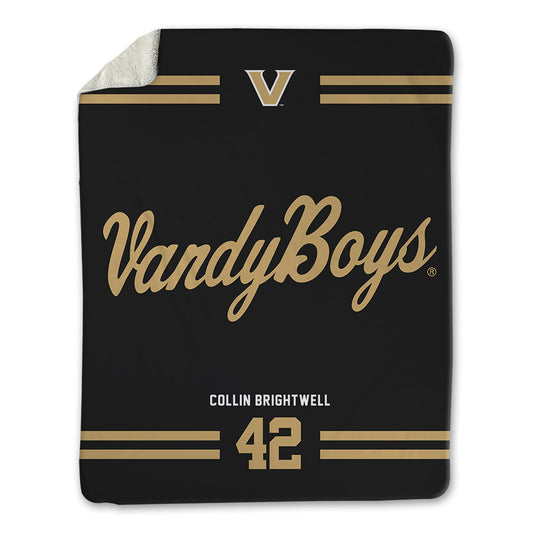 Vanderbilt - NCAA Baseball : Collin Brightwell - Vandyboys Blanket-0