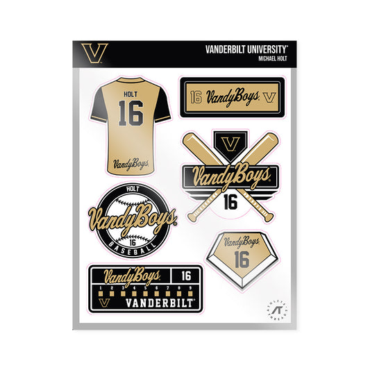 Vanderbilt - NCAA Baseball : Michael Holt - Sticker Sheet-0