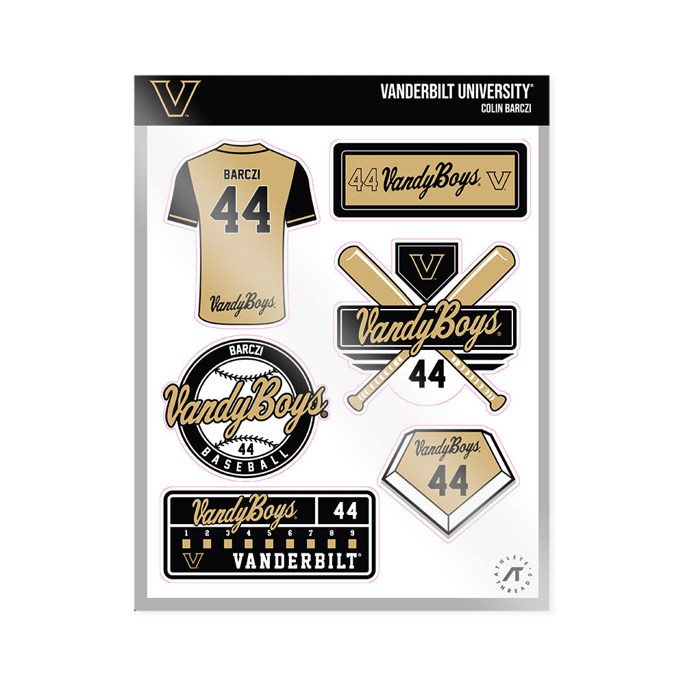Vanderbilt - NCAA Baseball : Colin Barczi - Sticker Sheet-0