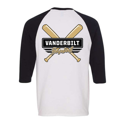 Vanderbilt - NCAA Baseball : - Raglan Quarter Sleeve T-Shirt-1