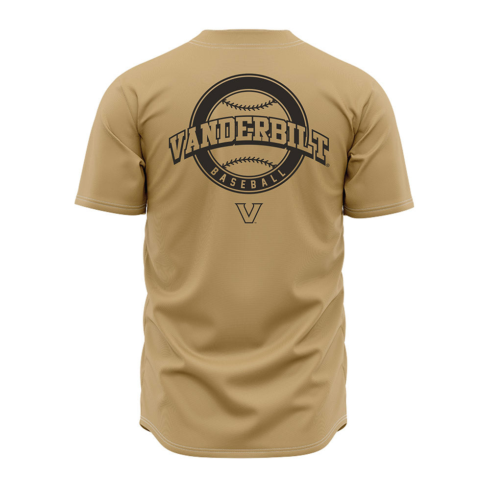 Vanderbilt - NCAA Baseball : Wyatt Nadeau - Gold Jersey-1