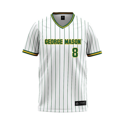GMU - NCAA Softball : Madeline Staats - White Baseball Jersey-0