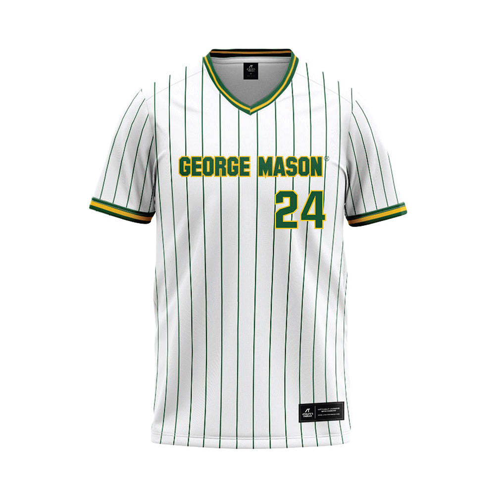 GMU - NCAA Softball : Meghan Gray - White Baseball Jersey-0