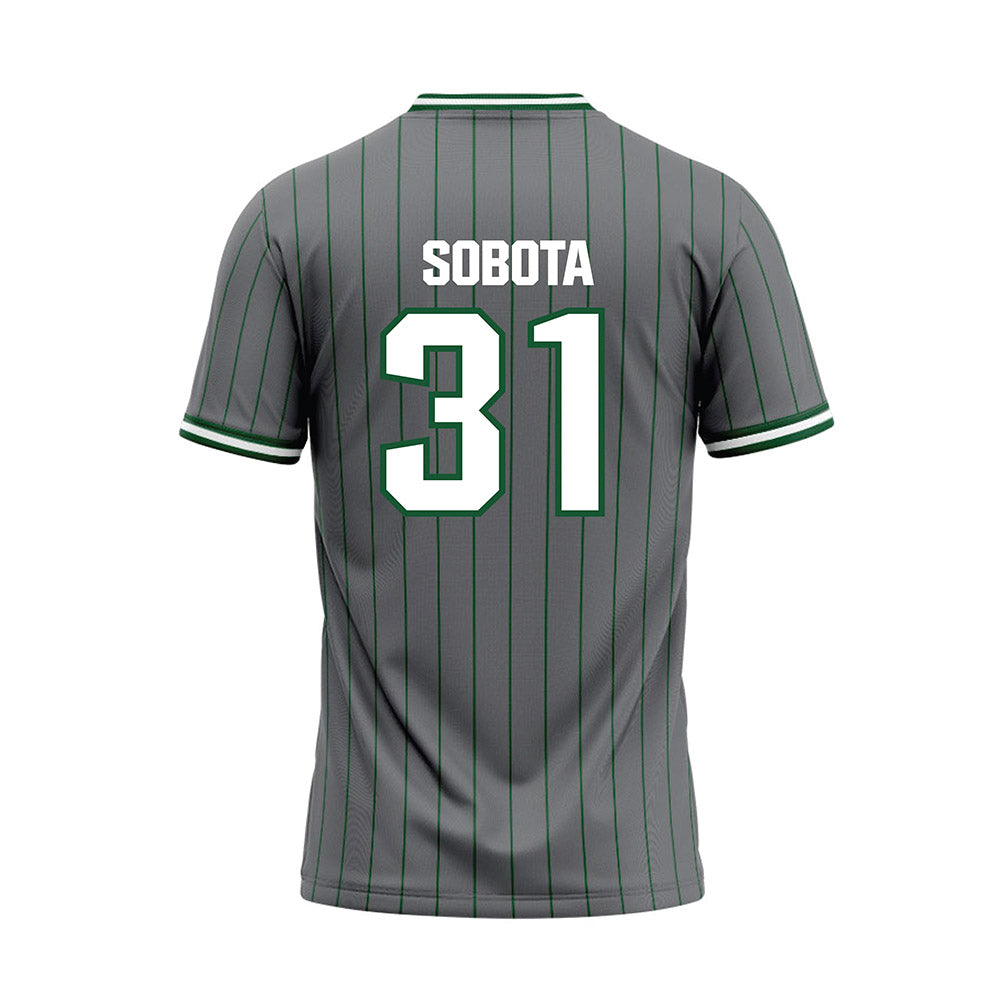GMU - NCAA Softball : Madison Sobota - Grey Baseball Jersey-1