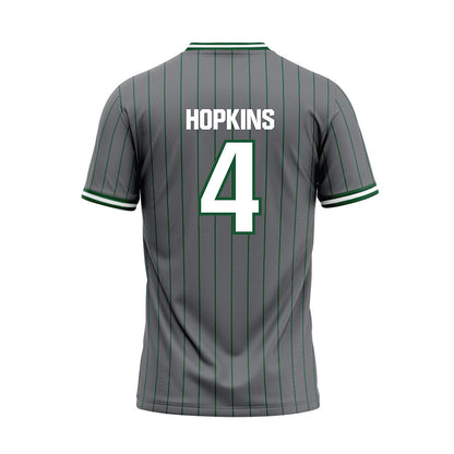GMU - NCAA Softball : Alyssa Hopkins - Grey Baseball Jersey-1