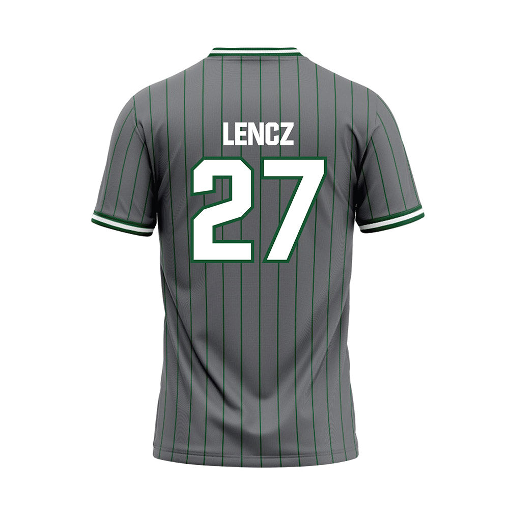 GMU - NCAA Softball : Brianna Lencz - Grey Baseball Jersey-1