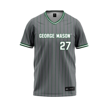 GMU - NCAA Softball : Brianna Lencz - Grey Baseball Jersey-0