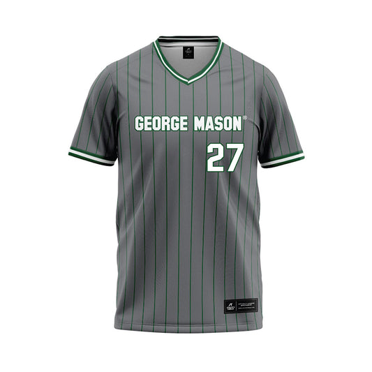 GMU - NCAA Softball : Brianna Lencz - Grey Baseball Jersey-0