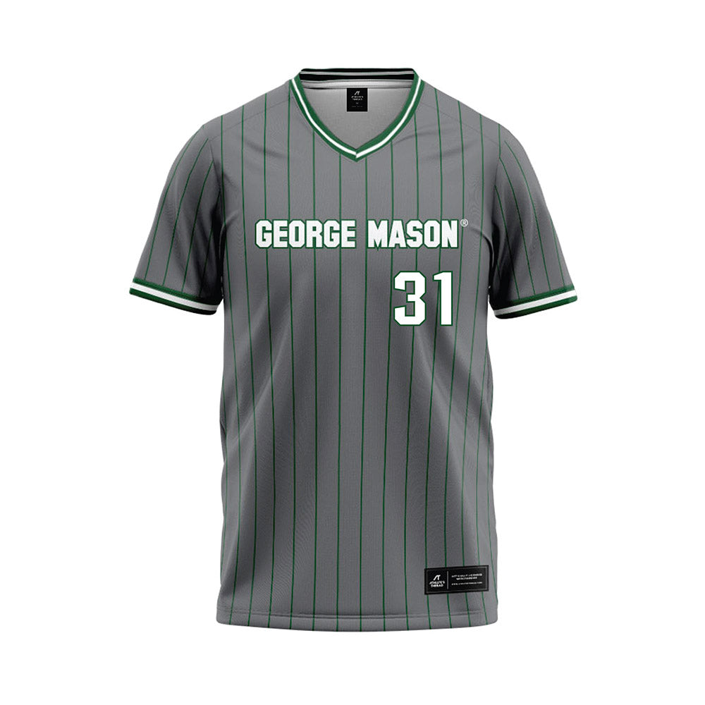 GMU - NCAA Softball : Madison Sobota - Grey Baseball Jersey-0