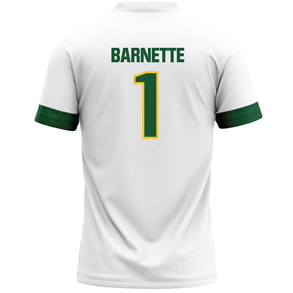 GMU - NCAA Women's Lacrosse : Emily Barnette - White Lacrosse Jersey-1